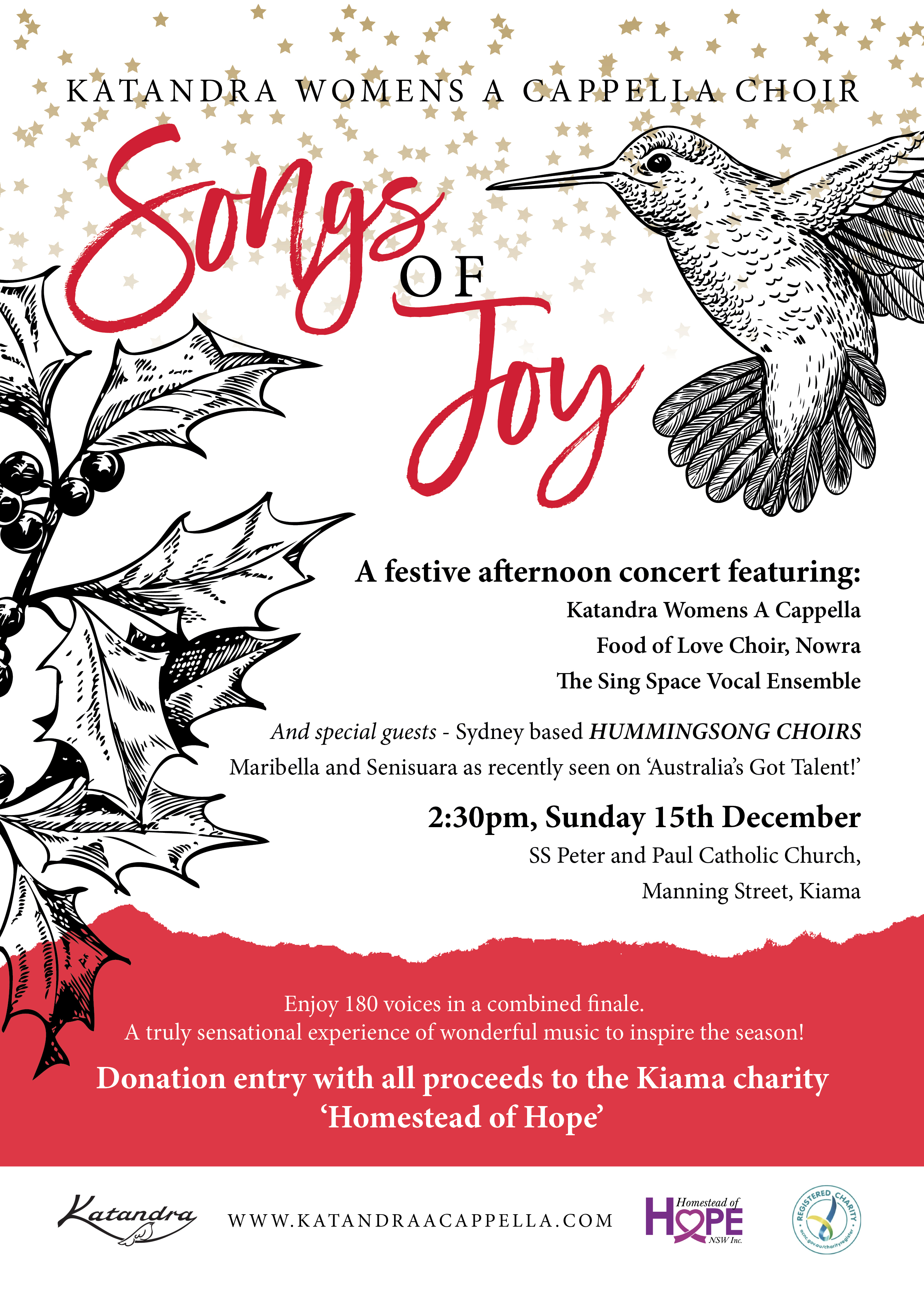 SONGS OF JOY  Sunday December 15