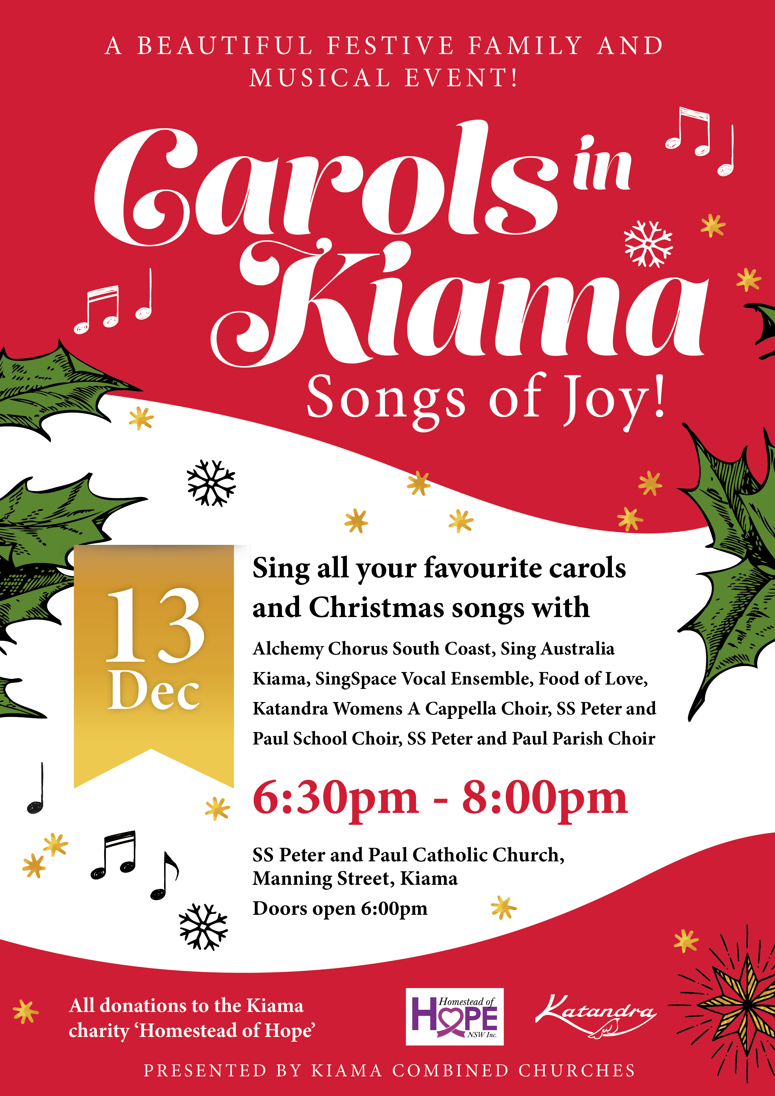 Carols in Kiama, Songs of Joy