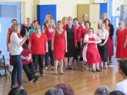 Rehearsing in the Hall before the Manly Carol of the Belles Concert